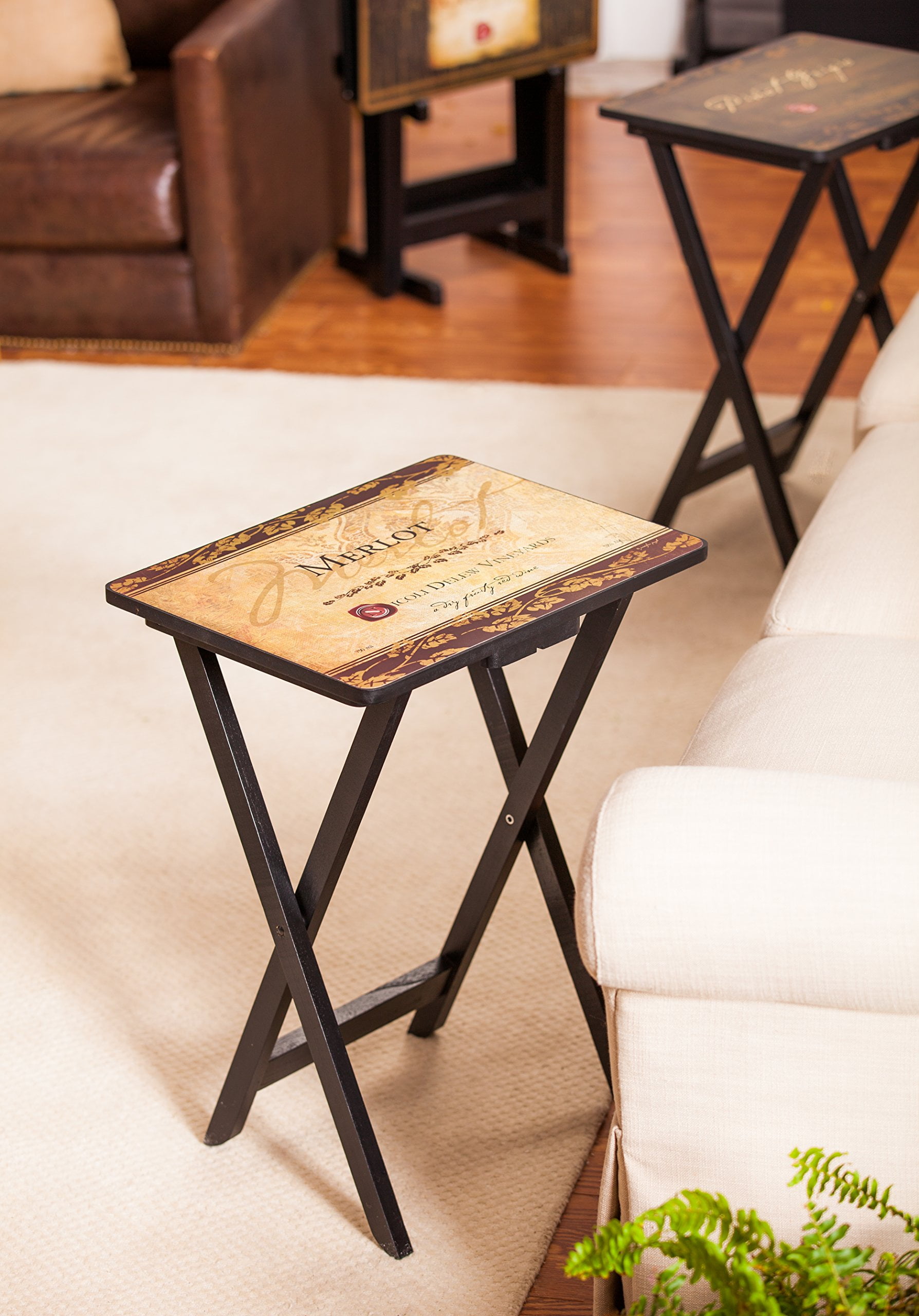 Wine tv trays outlet