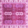 thumbnail image 1 of Ahgly Company Indoor Square Abstract Pink Modern Area Rugs, 8' Square, 1 of 4
