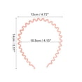 thumbnail image 3 of 1 Pc Classic Elegant Frosted Headband for Women for Girls 5.51"x4.72" Pink, 3 of 4