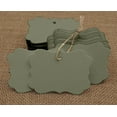 thumbnail image 3 of 100 Pcs Scallop Edges Cardstock Hang Tag Wedding Party Favor Gift Tags With Free Natural Jute Twine - Colors Available, 3 of 8