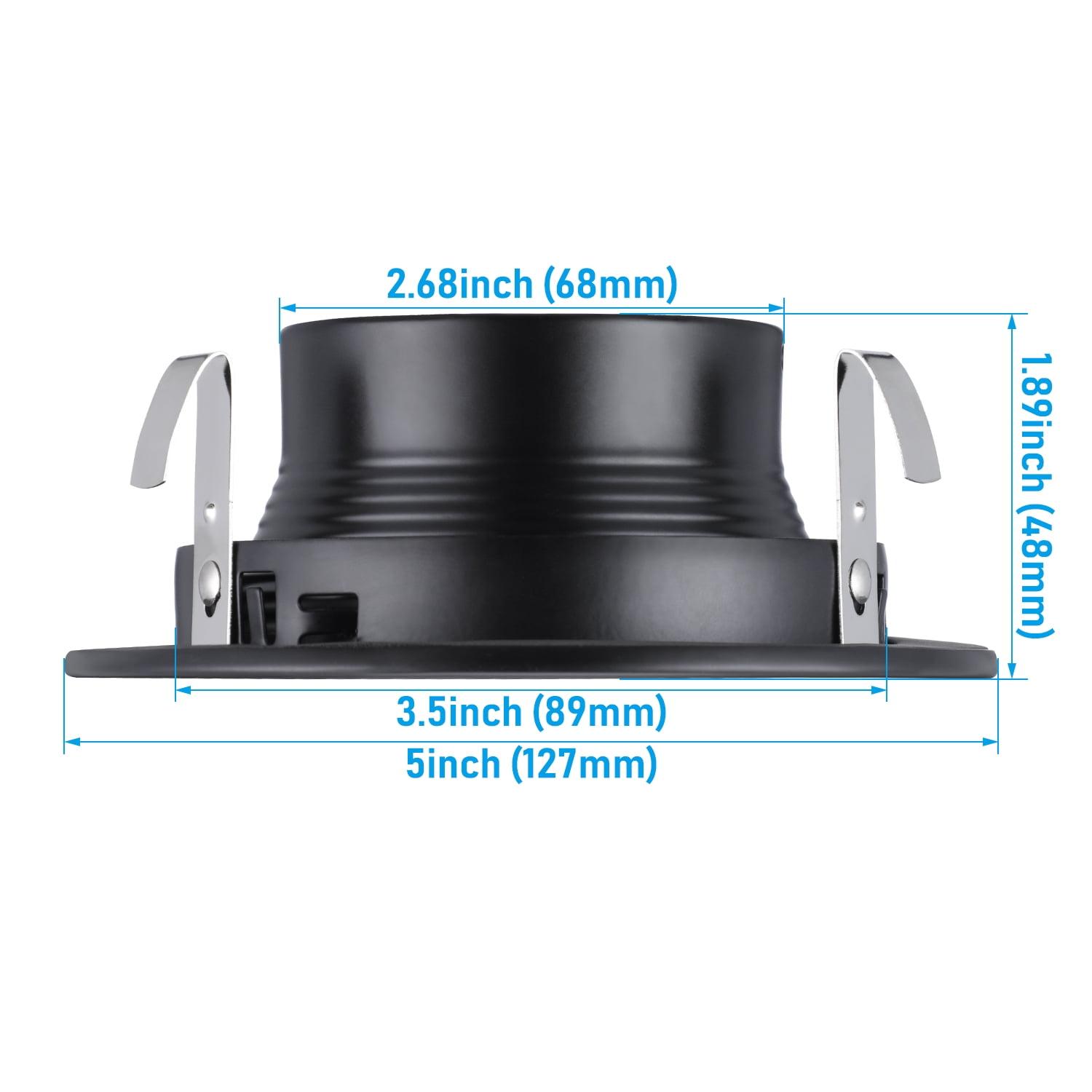 12 Pack 4" Ceiling Can Light Trim for 4" Recessed Can, Full Metal, 4" Recessed Lighting Baffle Trims Fit Halo/Juno Remodel Recessed Housing