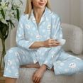 thumbnail image 6 of Uemuo Cute Bunny Pattern Womens Pajama Sets,PJ Set for Women,Pajamas for Women Logo,Long Sleeve Pajama Set for Women,Soft Long Sleeve Top With Pants-X-Large, 6 of 9