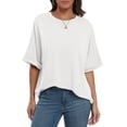 thumbnail image 3 of ANRABESS Womens Tops Oversized T Shirts Short Sleeve Crewneck Summer Casual Loose Basic Tee Shirt 2026 Trendy Fashion Clothes White Small, 3 of 9