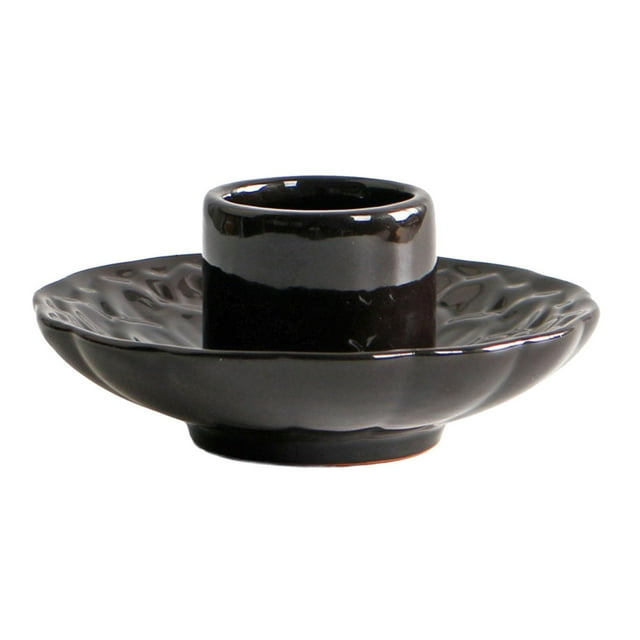 Soporte de incienso decorativo para salvia, cuenco de salvia blanca, cuenco para manchas para dormitorio, oficina, escritorio, sala de , comedor Negro
