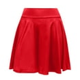 thumbnail image 4 of YUEJUIR Womens Skorts Women Fashion High Waist Solid Mini Pencil Skirt Hip Slim Short Skirt Plus Size Skort Black Shorts Women (Red,XXXXL), 4 of 5