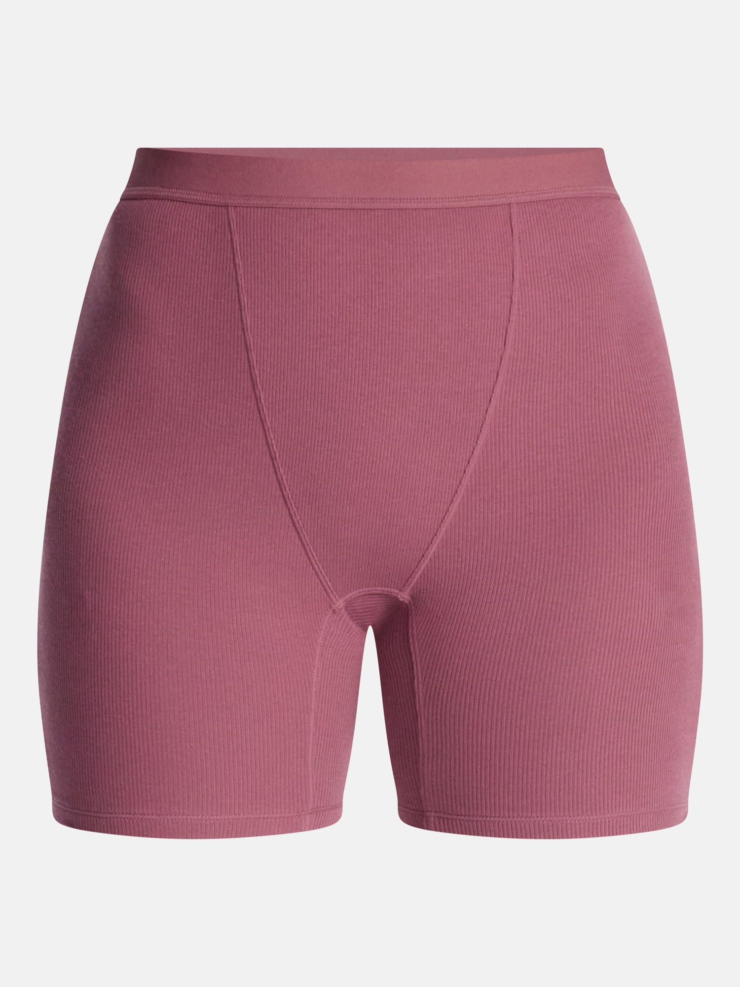 No Boundaries Cotton Stretch Ribbed Boxer Short Panties, Women's XS-XXXL