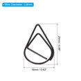 thumbnail image 2 of Uxcell 50 Pieces Metal Paper Clip Drop-Shaped with Box 1 Inch Black for Crafts Organize Office Home, 2 of 5