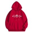 thumbnail image 4 of IWRICH Hoodie for Women Mens Cat Paw Sweatshirt Heart Graphic Hooded Pullover Pet Puppy Owner Lovers Matching Tops Beige 130, 4 of 4