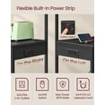 thumbnail image 4 of 4-Tier Kitchen Bakers Rack with Adjustable Shelf & Power Outlet, 55.1" Tall Microwave Stand with 8 S-Hooks, Charcoal Grey and Ink Black, 4 of 6