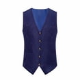 thumbnail image 2 of Awdenio Vest for Men Slim Fit Herringbone Tweed Suits Vest Premium Wool Blend Waistcoat, 2 of 9