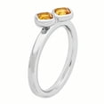 thumbnail image 3 of Double Cushion-Cut Citrine Sterling Silver Ring, 3 of 5