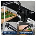 thumbnail image 2 of Kitchen Sink Faucet Black Deck Mounted Flexible Pull Out Mixer Tap Hot Cold Kitchen Faucet Spring Spout Chrome Silver Faucet ,Effortless Installation, 2 of 6