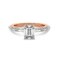 thumbnail image 3 of IGI Certified 3 Carat Emerald Shape Lab Grown Diamond Engagement Ring | 14K Rose Gold | Kimberly Baguette Side Stone Diamond Ring | FG-VS1-VS2 Quality Friendly Diamonds, 3 of 6
