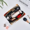 thumbnail image 6 of Saiise Geometry Dash Print Makeup Bag PU Leather Travel Makeup Bag Organizer Makeup Pouch, Portable Cosmetic Bags for Women,Cute Make Up Bag for Travel Size Toiletries Accessories Brushes, 6 of 7
