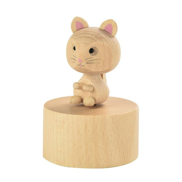 Estuche musical con forma de animal, estuche musical, estuche musical, juguete musical, color aleatorio gato