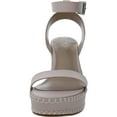 thumbnail image 2 of Lauren Ralph Lauren Womens Hilarie Leather Wedge Slingback Sandals, 2 of 3