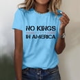 thumbnail image 2 of HXWCHs T-Shirt Uni à Col Montant pour Femme Mode Décontractée T-Shirt à Col Rond à Manches Courtes Imprimé pour Femme Haut pour Tous les Jours S Bleu Ciel, 2 of 4