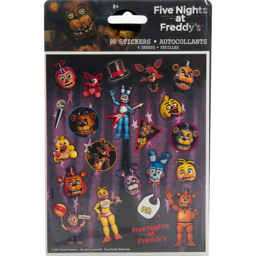 Five Nights At Freddy S Sticker Sheets 4ct Walmart Com