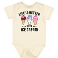thumbnail image 3 of Inktastic Life is Better with Ice Cream Boys or Girls Baby Bodysuit, 3 of 5