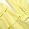 thumbnail image 6 of Auroural Girls Long Sleeve Shirt Dress Lapel Button Tiered Ruffle Dress Waist Casual Kids Outfit, 6 of 9