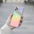 thumbnail image 3 of For Apple iPhone 14 Pro (6.1") Holographic Color Changing Transparent Clear Iridescent Design Acrylic Hybrid Cover ,Xpm Phone Case [ Rainbow Iridescent ], 3 of 8