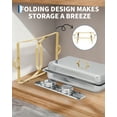 thumbnail image 4 of Ensemble Professionnel de Plats Anti-Frottement pour Buffet - Réchaud à Aliments en Acier Inoxydable 8 Qt avec Couvercles et Support Pliable - Idéal pour Traiteurs, Fêtes, Banquets, Mariages - Lot de 2, Système par Défaut_1, 4 of 7