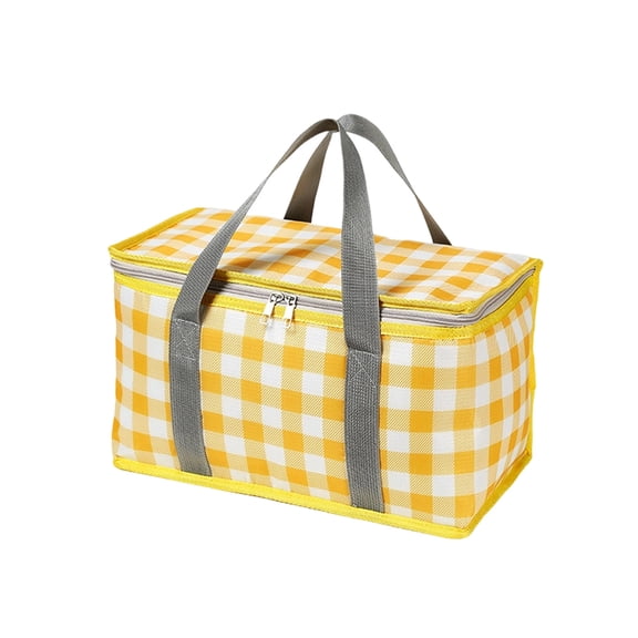 TACILIP Organization and Storage, Outdoor Portable Picnic Basket Foldable Camping and Travel Picnic Basket Large Capacity Thickened Aluminum Foil Insulated Picnic Basket Cooler Box, Gifts for Mom