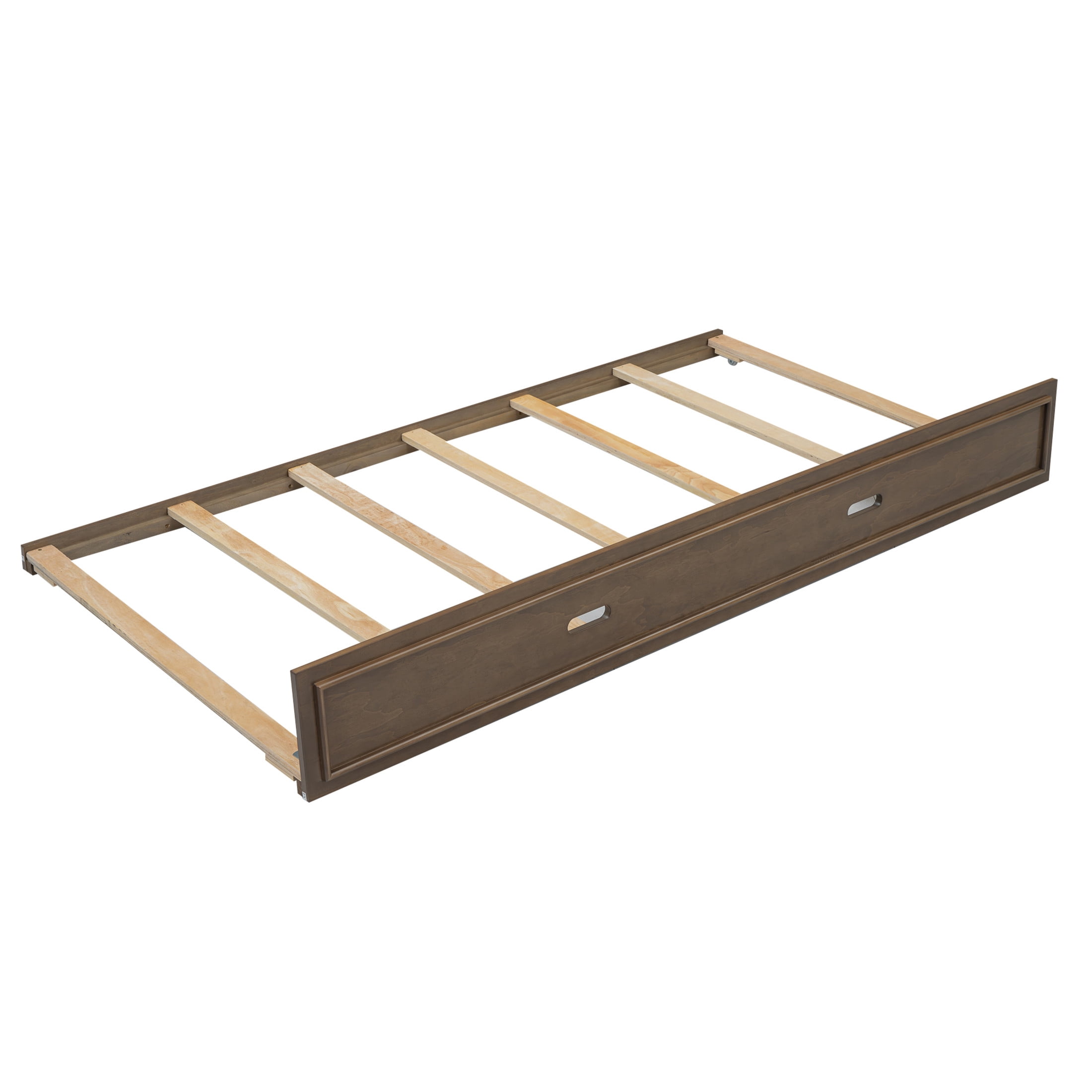 Noble House Sheila Full Wood Daybed with Trundle and LED Lighting, Storage Shelves, USB Charging Port, Antique Wood