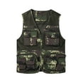 thumbnail image 2 of Lilgiuy Men's Thin Sports Vest Fashion Breathable Openwork Camouflage Waistcoat Jacket Coat for Journalist Photographer Fishing Black, 2 of 5