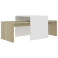 thumbnail image 7 of vidaXL Coffee Table Set White and Sonoma Oak 39.4"x18.9"x15.7" Engineered Wood, 7 of 7