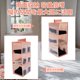 thumbnail image 3 of Organizador Colgante para Closet de 3 Estantes, Estantes de Almacenamiento Colgantes, Estantes Colgantes Plegables para Closet con Cintas Mágicas, Rosa, 3 of 5