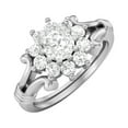 thumbnail image 2 of Mooneye 4.5mm Round Shape Moissanite 925 Sterling Silver Cluster Women Valentines Day Gift Ring, 2 of 4
