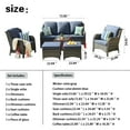 thumbnail image 6 of Ovios 6 Pieces Outdoor Patio Furniture Set All-Weather Patio Conversation Set Wicker Outdoor Sofa, 6 of 6