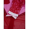 thumbnail image 6 of Sholeno Kids Girls Modern Lyrical Dance Dress Floral Lace Contemporary Dance Dress Skirt Ballet Leotard Burgundy 16, 6 of 7