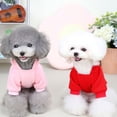 thumbnail image 3 of 2 piezas de sudaderas con capucha de invierno para perros, ropa cálida para perros pequeños, abrigo para cachorros y gatos (rosa + rojo), 3 of 7