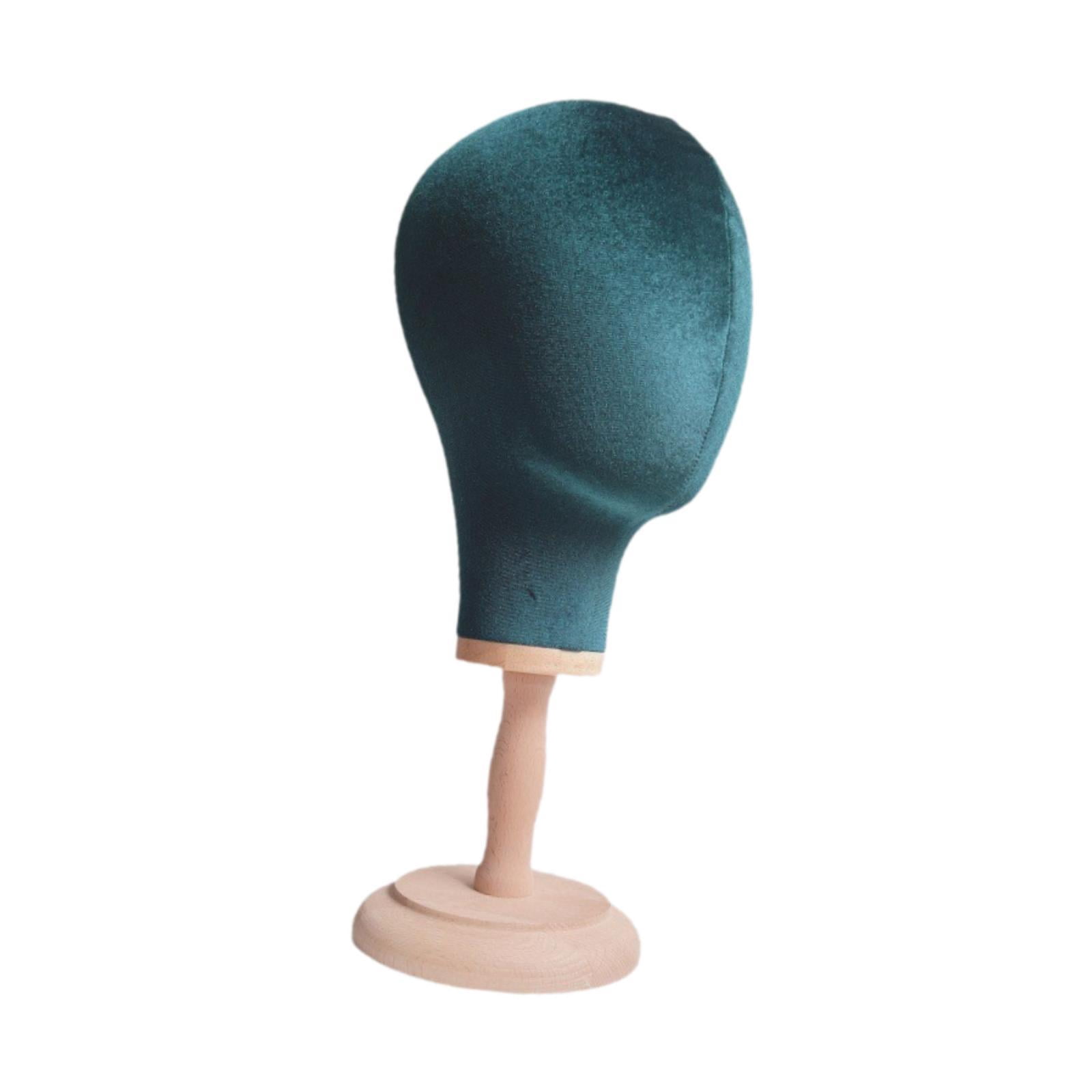 Bothyi Hairpieces Display Holder Manikin Head for Shopping Mall Styling Dry dark green