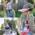 thumbnail image 6 of Jollup The Quilted Witch Hat, Handcrafted Folk Art Vintage Halloween Hat, Prairie Patchwork Costume Headpiece, 6 of 9