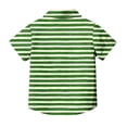thumbnail image 4 of BiZtdJrK Boys Vacation Shirts Funny Shamrock Graphic Short Sleeve Button Down Shirt Lapel Trendy Travel Beach Summer Shirts St. Patrick's Day Clothes Multicolor 130, 4 of 8