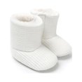 thumbnail image 2 of Baby Girls Winter Warm Snow Boots,Premium Knitted Thick Fleece Soft Sole Non-slip Booties Toddlers Shoes,for 0-18M Infant Boys Girls, 2 of 6
