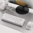 thumbnail image 5 of Redragon K630 Dragonborn 60% Wired RGB Gaming Keyboard, 61 Keys Compact Mechanical Keyboard with Tactile Blue Switch, Pro Driver Support, White, 5 of 6