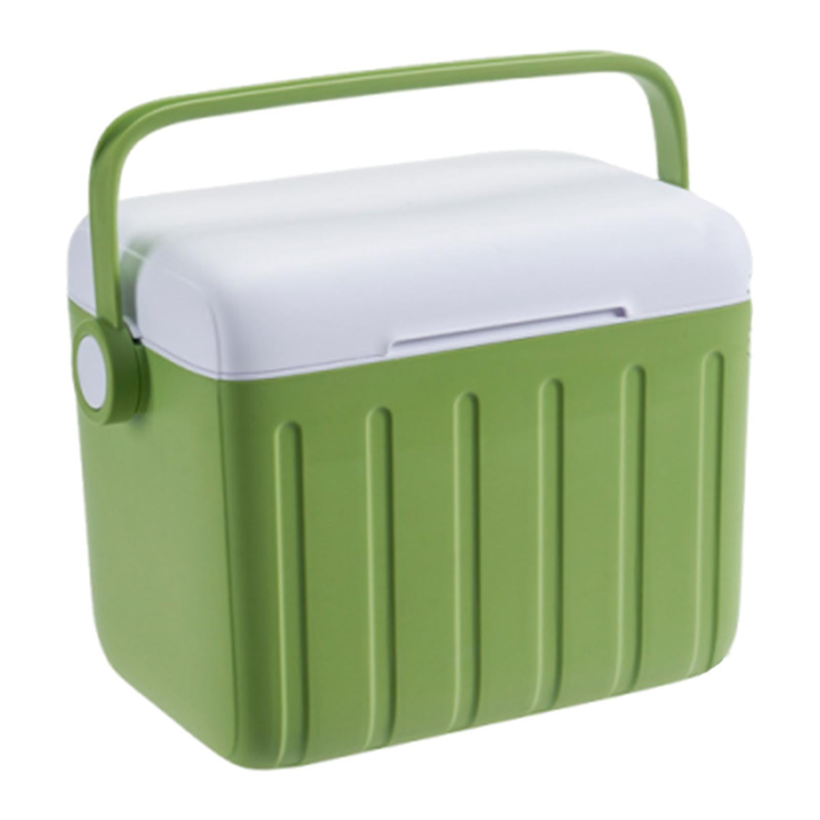 QccHieUs Cooler Box Hot/Cold Retention Cooler Ice Chest Box Storage Container for Outdoor Green
