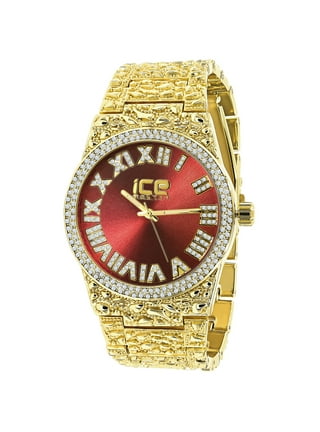 Gold watches clearance with red face