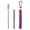 Purple, variant on Retractable Stainless Steel Straw with Keychain Cleaning Brush Case Portable Collapsible Metal Straw Set for Travel Cruise Ship Essentials