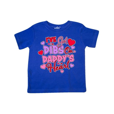 

Inktastic Ive Got Dibs on My Daddys Heart with Hearts and Dots Gift Toddler Boy or Toddler Girl T-Shirt