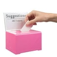 thumbnail image 3 of AdirOffice Acrylic Clear Locking Suggestion Box, Pink 2 Pack, 3 of 4