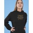thumbnail image 2 of Smartprints Womens Graphic Hoodie Black - Beep Boop Quote Cotton Blend Classic Fit, 2 of 4