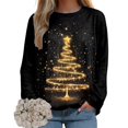 thumbnail image 3 of Futezty Womens Christmas Sweatshirt Funny Santa Snowman 3D Print Plus Size Graphic Sweatshirts Crewneck Xmas Holiday Tops, 3 of 5