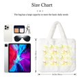 thumbnail image 3 of Yiaed Lemon Potatoes Print Fluffy Shoulder Bag Plush Bags Women Ladies Tote Bag Fluffy White Furry Purse Handbag for Autumn and Winter, 3 of 7