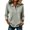Light Gray #003, variant on Womens Polo Shirts for Work Collared Button Vintage 3/4 Sleeve Tops Fall Lightweight Loose Fit Soild Blouses 3XL