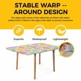 thumbnail image 4 of Easter Eggs Table Cloths for 4 Foot Rectangle Tables, Spring Colorful Pastoral Love Beige Patio Waterproof Elastic Fitted Tablecloths, Washable Rectangular Table Cover for Camping, 4 of 8